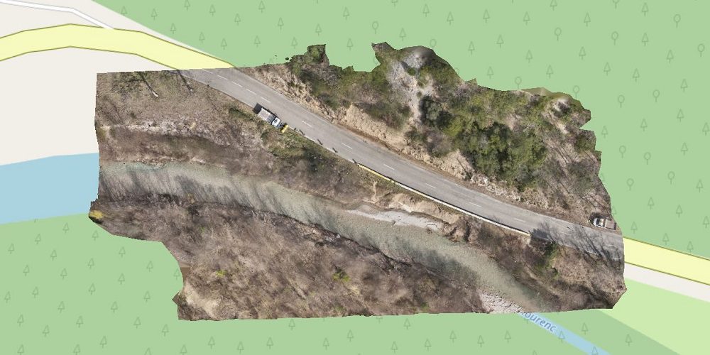 Relevé photogrammétrique d'un éboulement dans le Vaucluse.